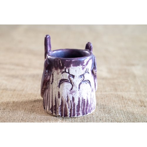 Ceramic bowl Lilac deer, Animal style Scythia, 280 ml, Centaurida + Keramira 14010-keramira photo