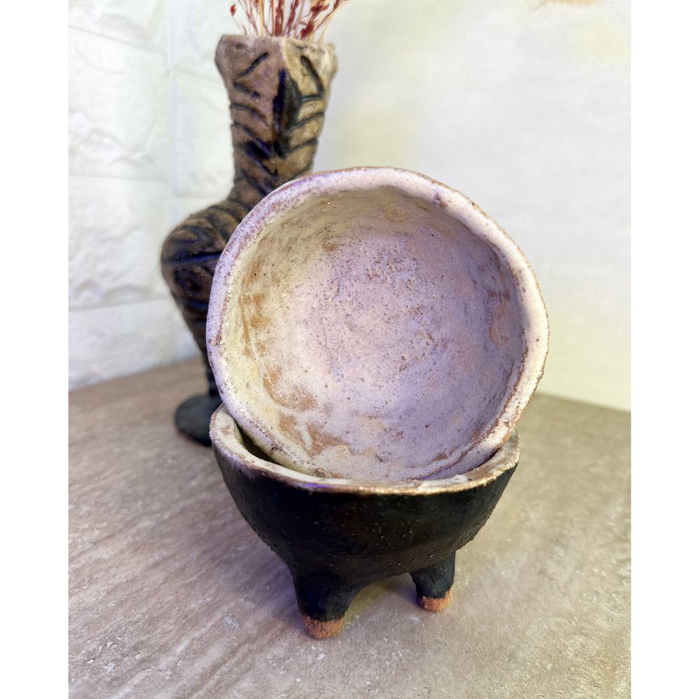 Чаша з ніжками Трипільська керамічна ТМ Кентавріда, ручна робота 13702-kentavrida фото