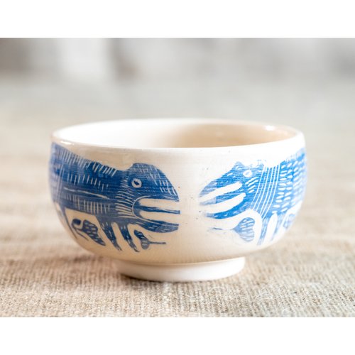 Ceramic bowl with hand-painted Ancient beasts cobalt, 450 ml, Centaurida + Keramira 13994-keramira photo