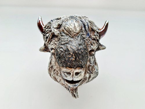 Decorative hook Tavrian bison by Nato Mikeladze 4479 photo
