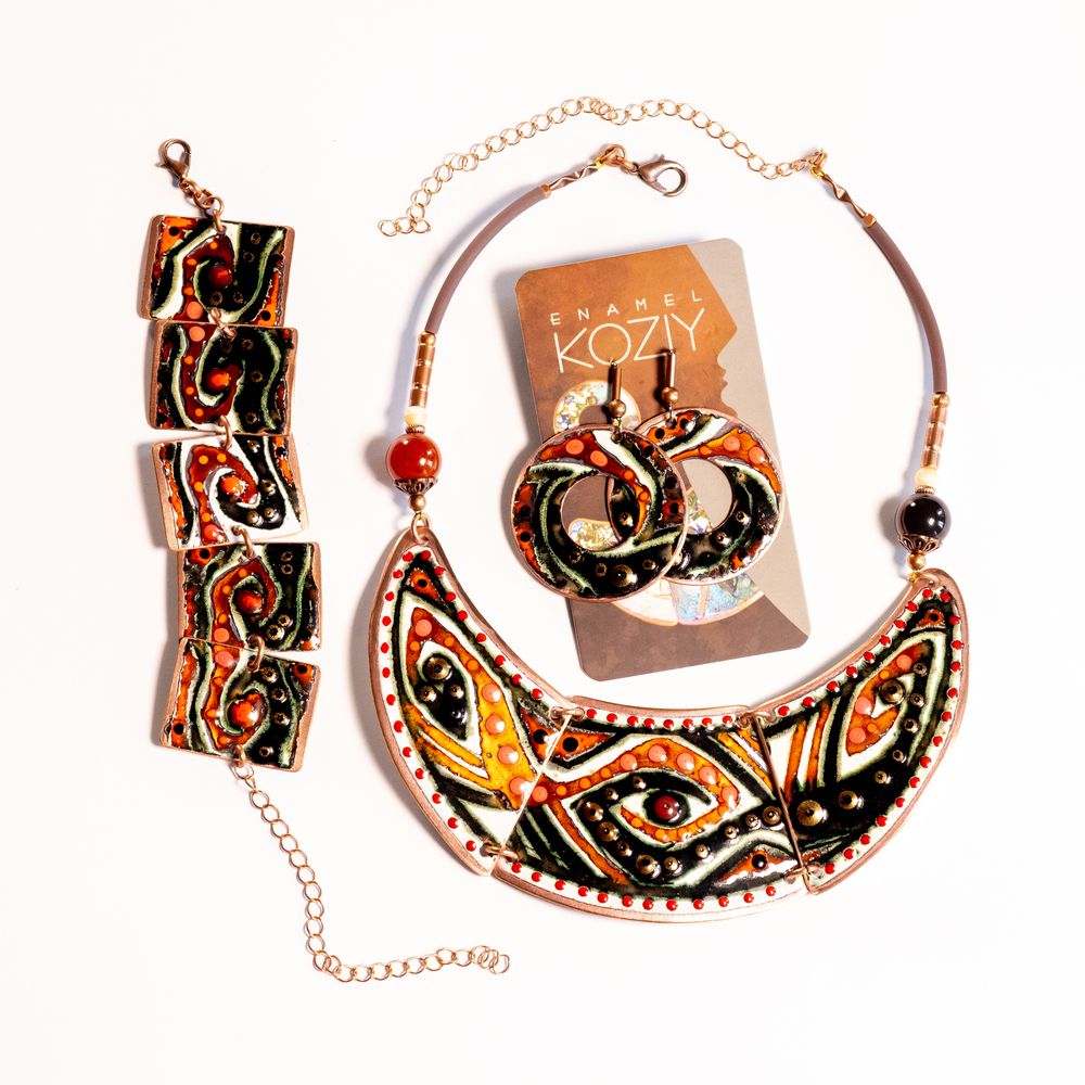 Tripoli Meander necklace 15129-emali-kozii photo