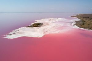 Натуральна рожева сіль озера Сиваш – легенда Лемурійського озера фото