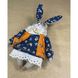 Fabric toy Bunny floral, color blue, size 21*12*6 cm 11261-zoiashyshkovska photo 5