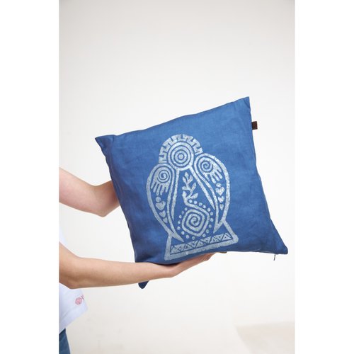 Decorative pillow blue "Angel", filler Carpathian hay, 40x40 cm 11911-zerno photo