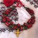 Coral necklace with abundant cross 12698-korali photo 2