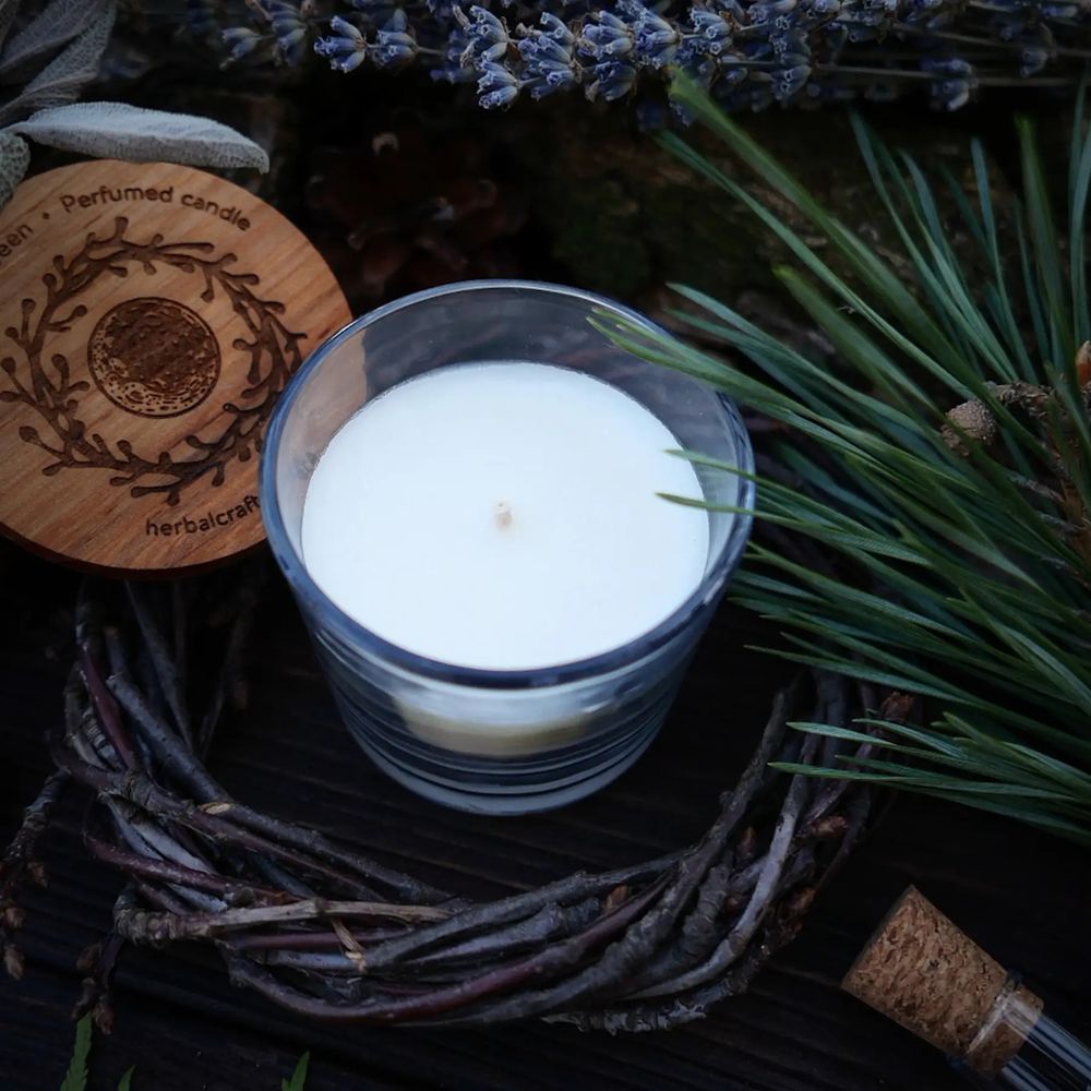 Set "Warmth" L (Wild Green Tea Jar, Thermos Mug, Wild Green Scented Candle, Card) Herbalcraft Herbalcraft 14280-herbalcraft photo