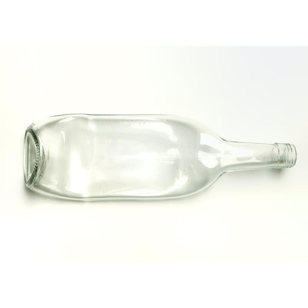 Wine lover gift, used and salvaged glass bottle snack fruit dessert plate Lay Bottle 17266-lay-bottle photo