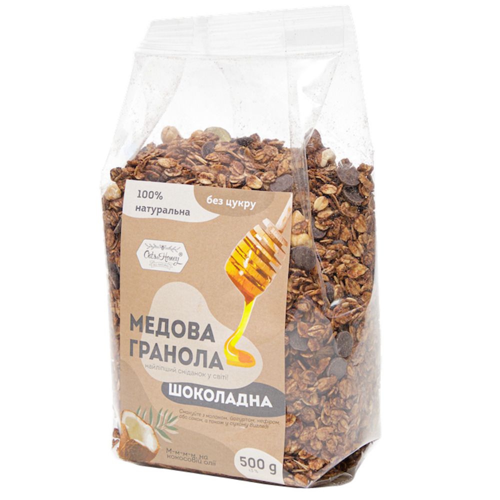 Chocolate granola in a membrane of 500 g «Oats&Honey» 19008-oats-honey photo