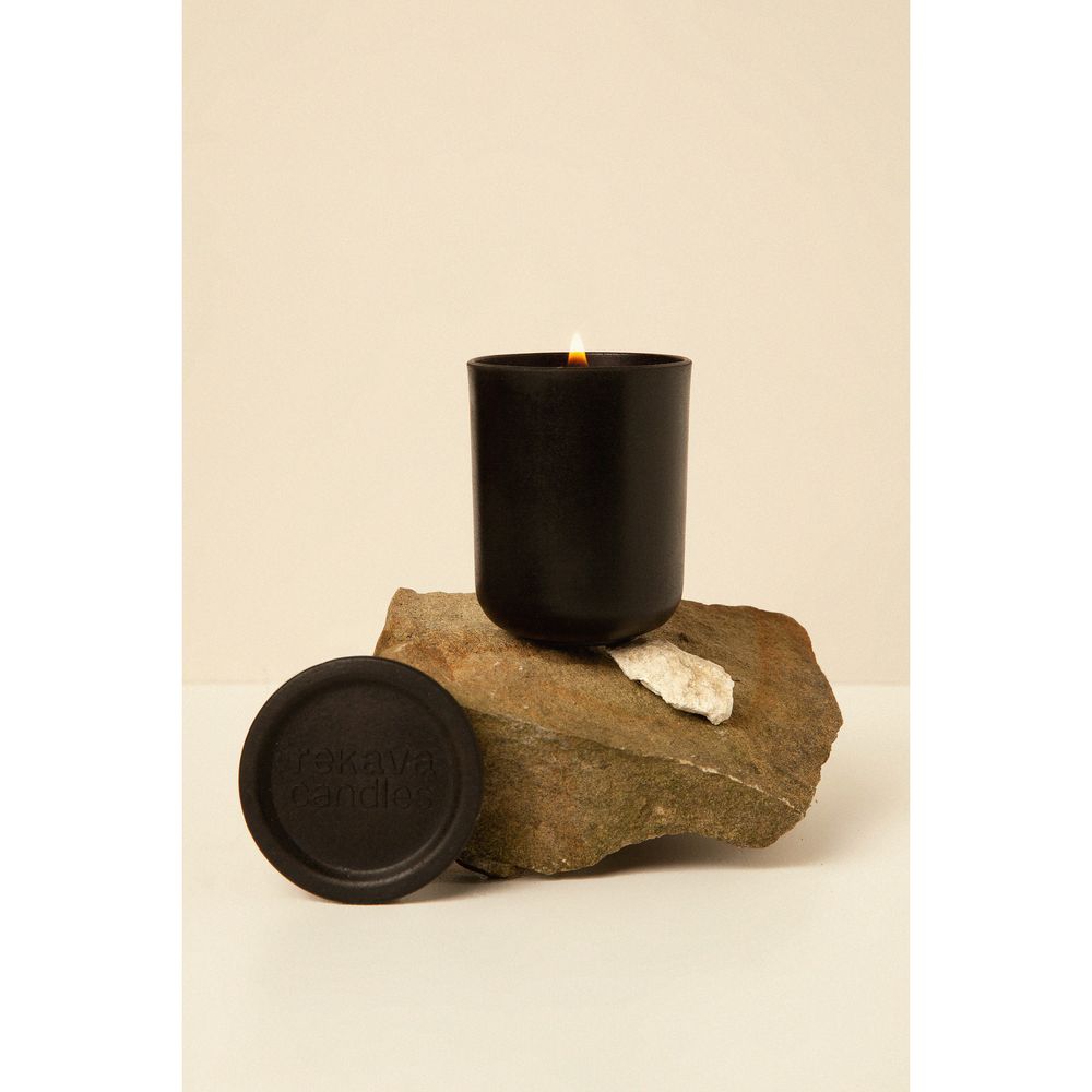 Decorative scented candle "SUMY" (wooden wick) REKAVA 13286-rekava photo