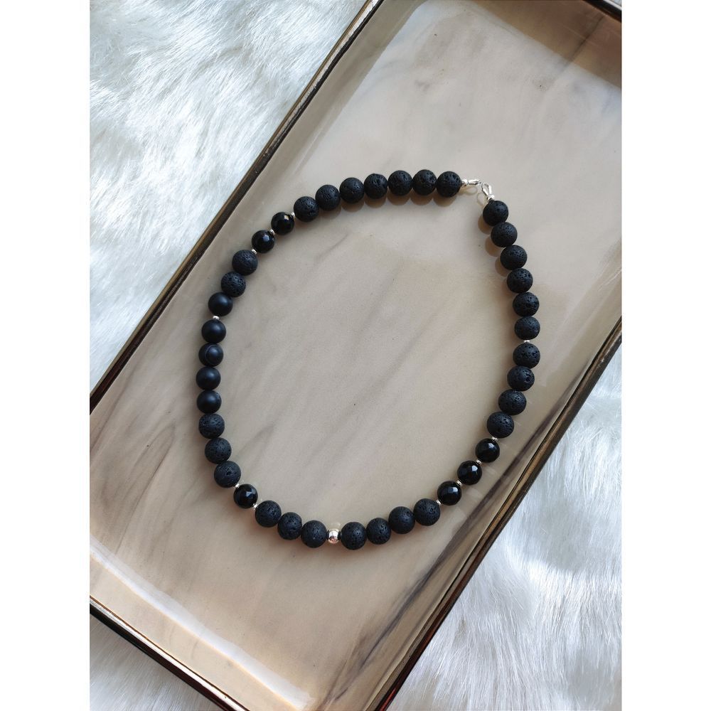 Agate and lava choker 20656-free-clasp-d-jewelry photo
