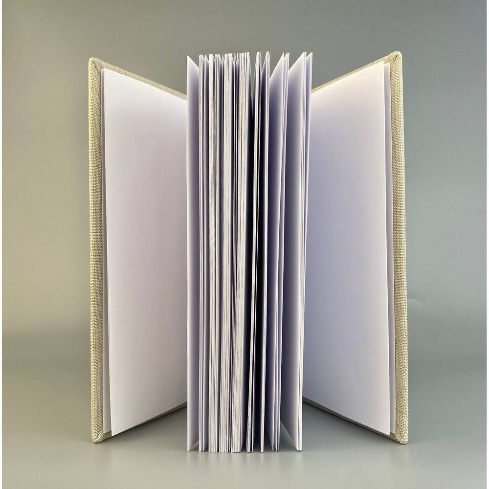 Light embroidered notebook Multicolored flowers sheets without markings 20.5x14.5 cm 108 sheets Yaryna Chorna 20305-yach photo