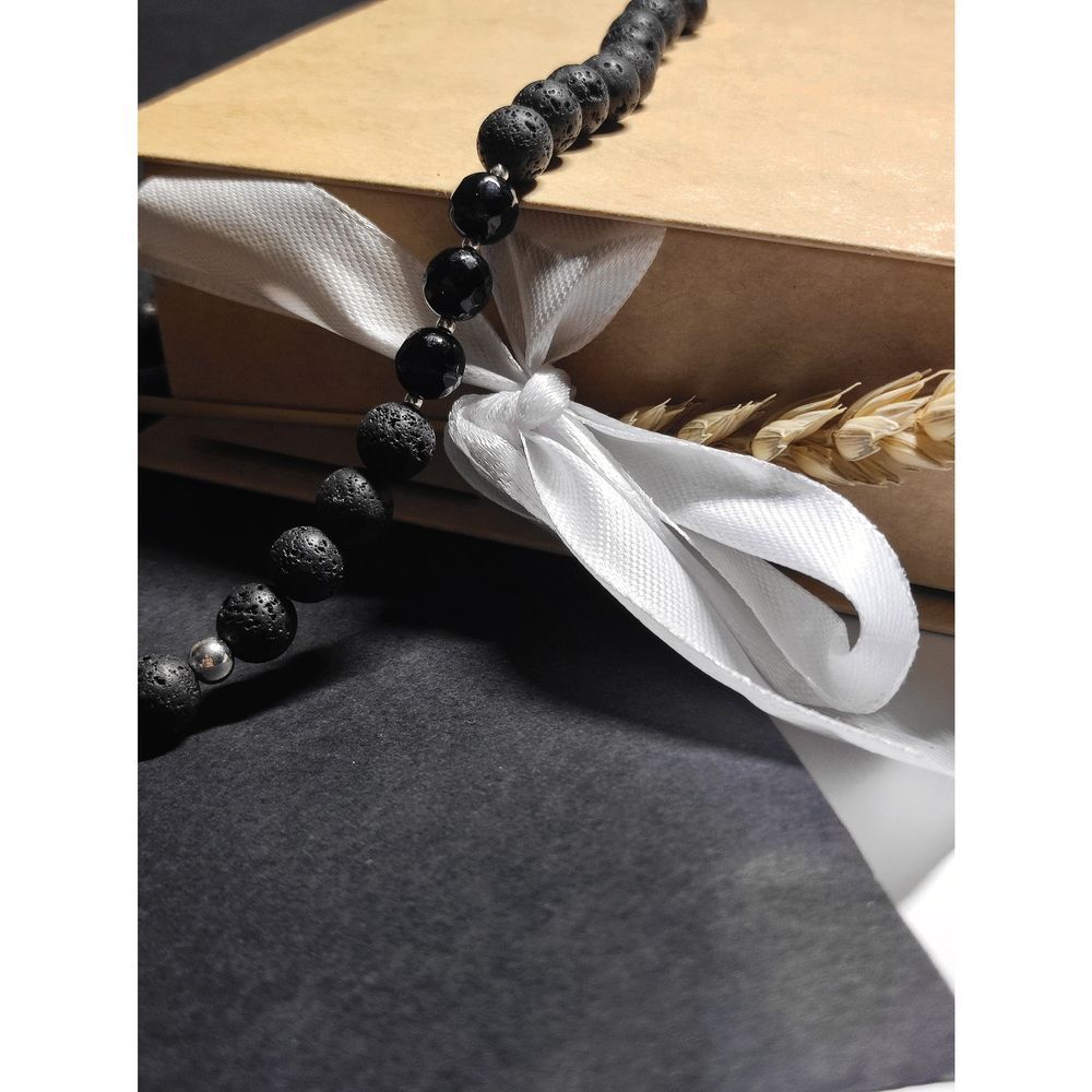 Agate and lava choker 20656-free-clasp-d-jewelry photo