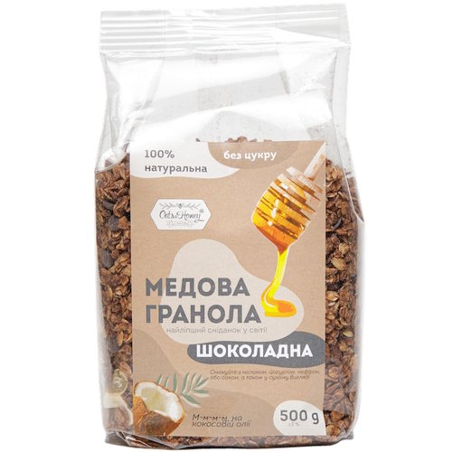 Chocolate granola in a membrane of 500 g «Oats&Honey» 19008-oats-honey photo