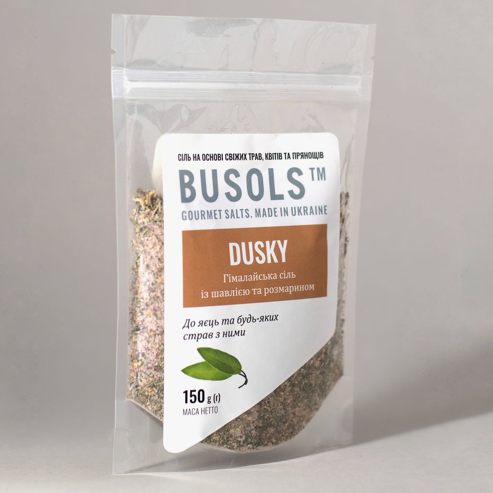 Himalayan salt with sage and rosemary "Dusky" Busols, 150 g 19975-busols photo