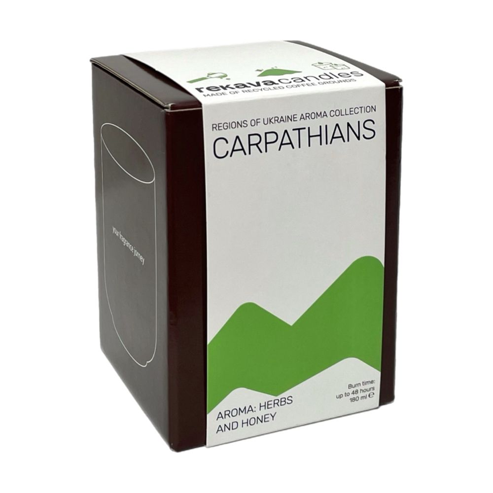 Decorative scented candle "CARPATI" (gift version) REKAVA 13285-podarunkovi-rekava photo