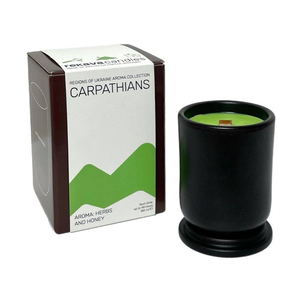 Decorative scented candle "CARPATI" (gift version) REKAVA 13285-podarunkovi-rekava photo