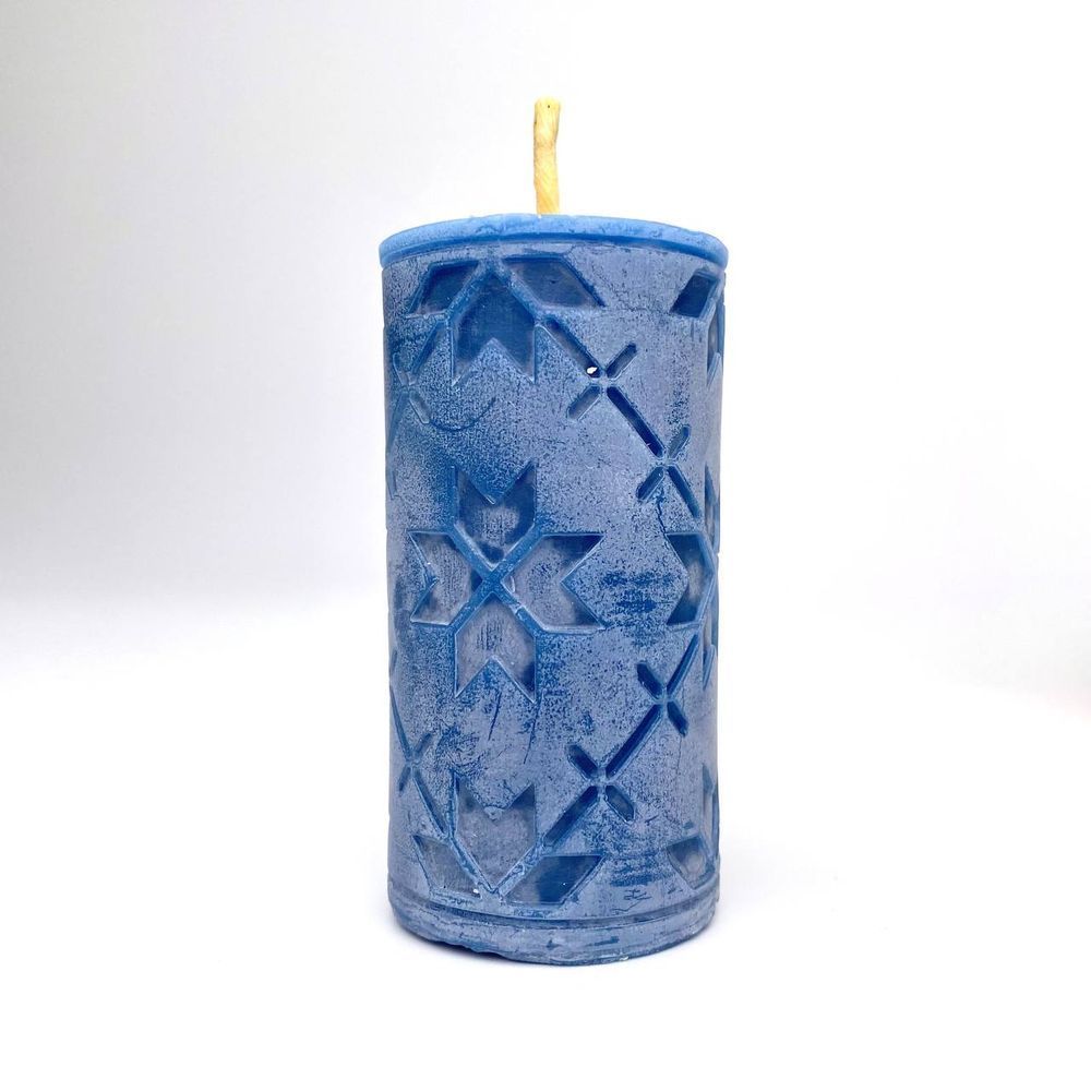 Wax candle symbol Alatyr cylinder small By the Ways of the Trypillya Protomother 23759-s-tryp-pram photo
