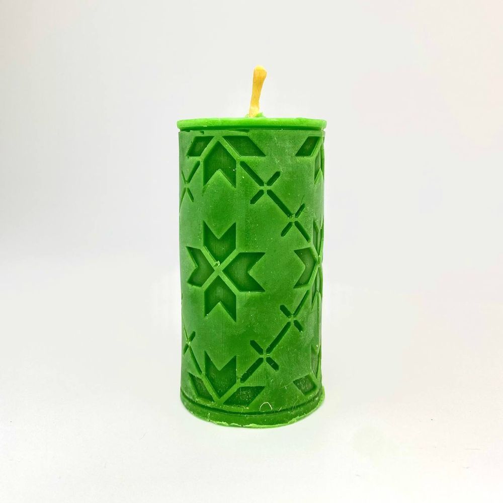 Wax candle symbol Alatyr cylinder small By the Ways of the Trypillya Protomother 23759-s-tryp-pram photo