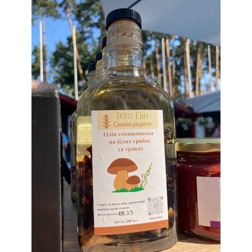 Flavored oil "Oil infused with porcini mushrooms and herbs", 200 ml 16609-dom-elin photo