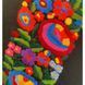 Notebook with embroidery black Multicolored flowers sheets without markings 20.5x14.5 cm 136 sheets Yaryna Chorna 20306-yach photo 2