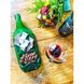 Glass plate from a flattened bottle for serving cheese, meat, snacks Jameson Green made in Ukraine Lay Bottle 17267-lay-bottle photo 1