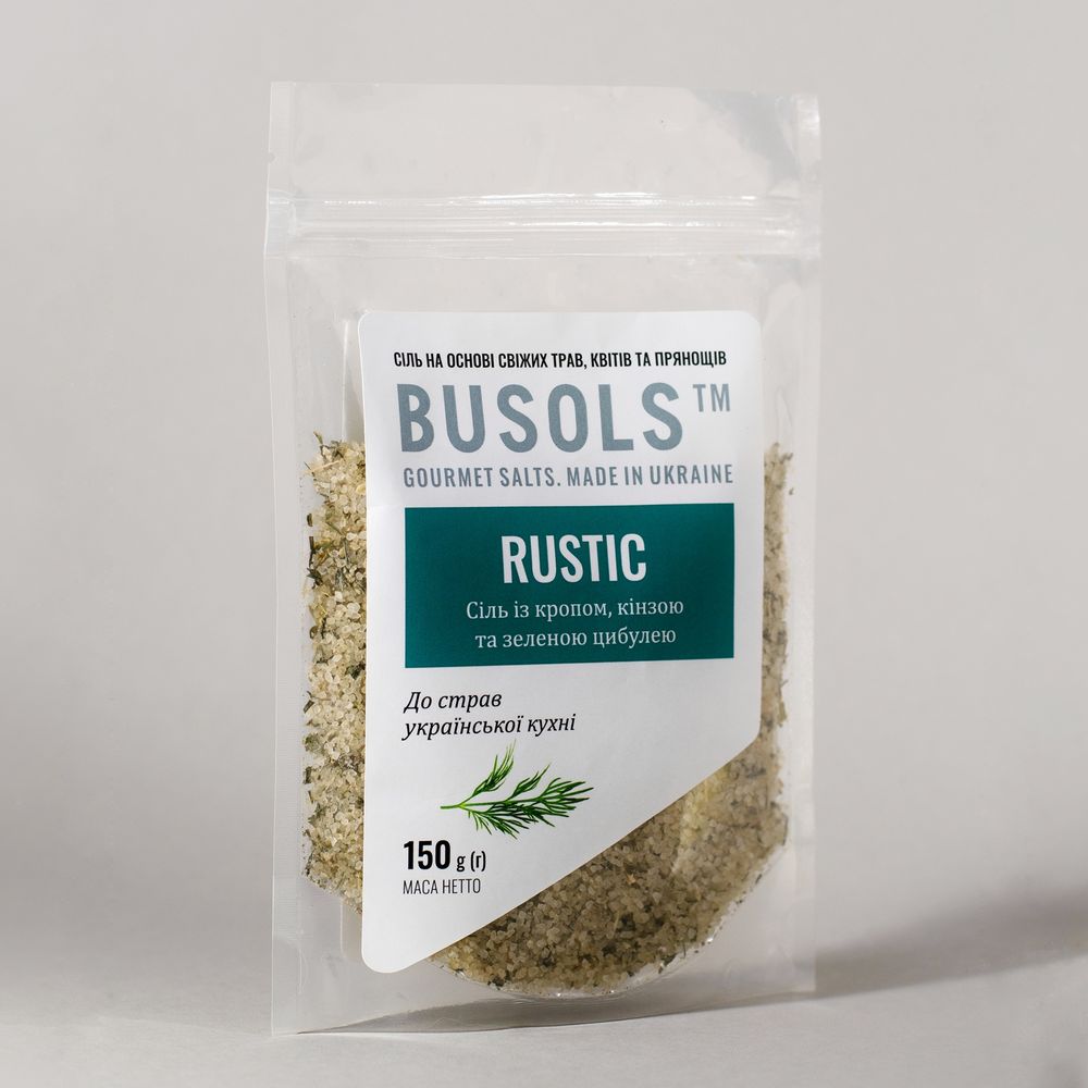 Salt with dill, cilantro and green onion "Rustic" Busols, 150 g 19976-busols photo