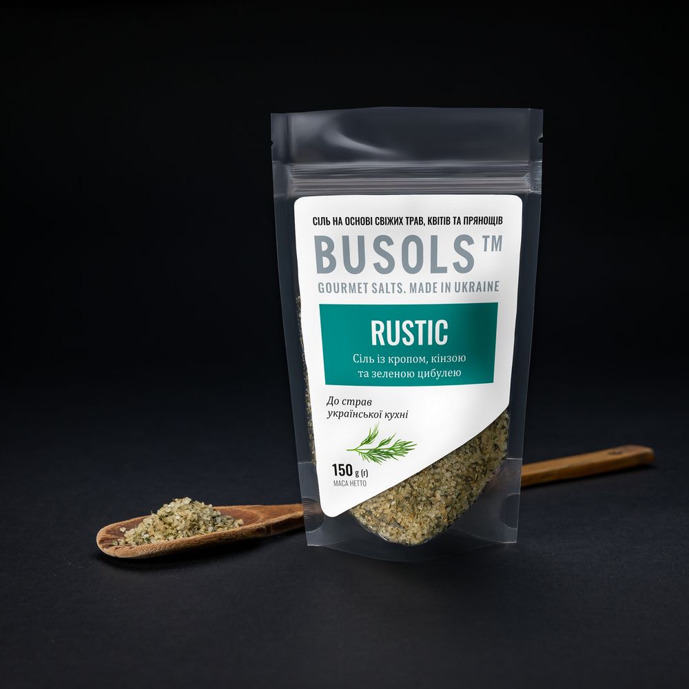 Salt with dill, cilantro and green onion "Rustic" Busols, 150 g 19976-busols photo