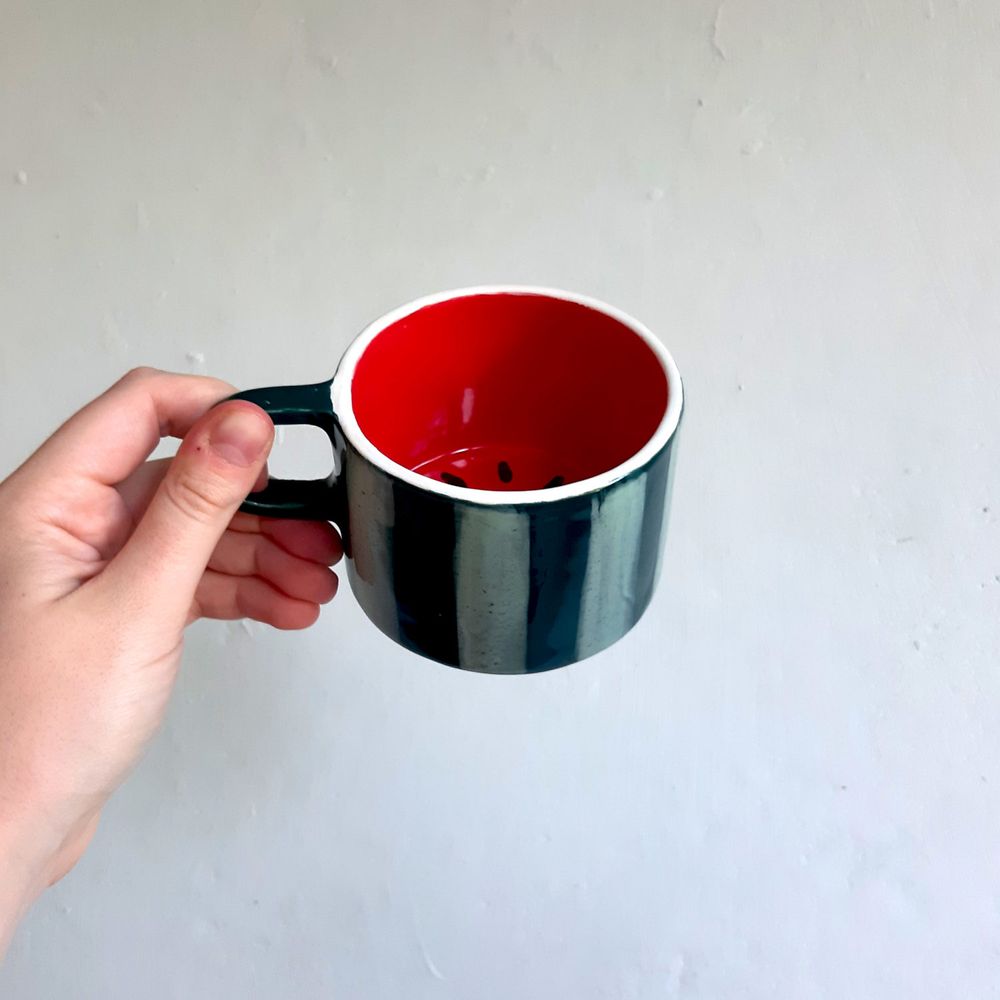 Чашка керамічна Кавунова для чаю ZAYKINA CERAMICA 7106 фото