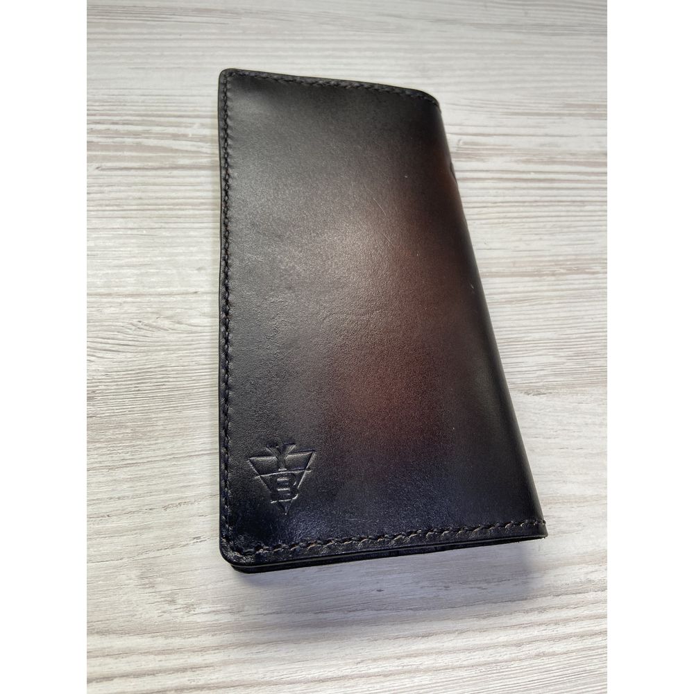 Шкіряний гаманець великий "Квітка-Левиця" 12097-yb-leather фото