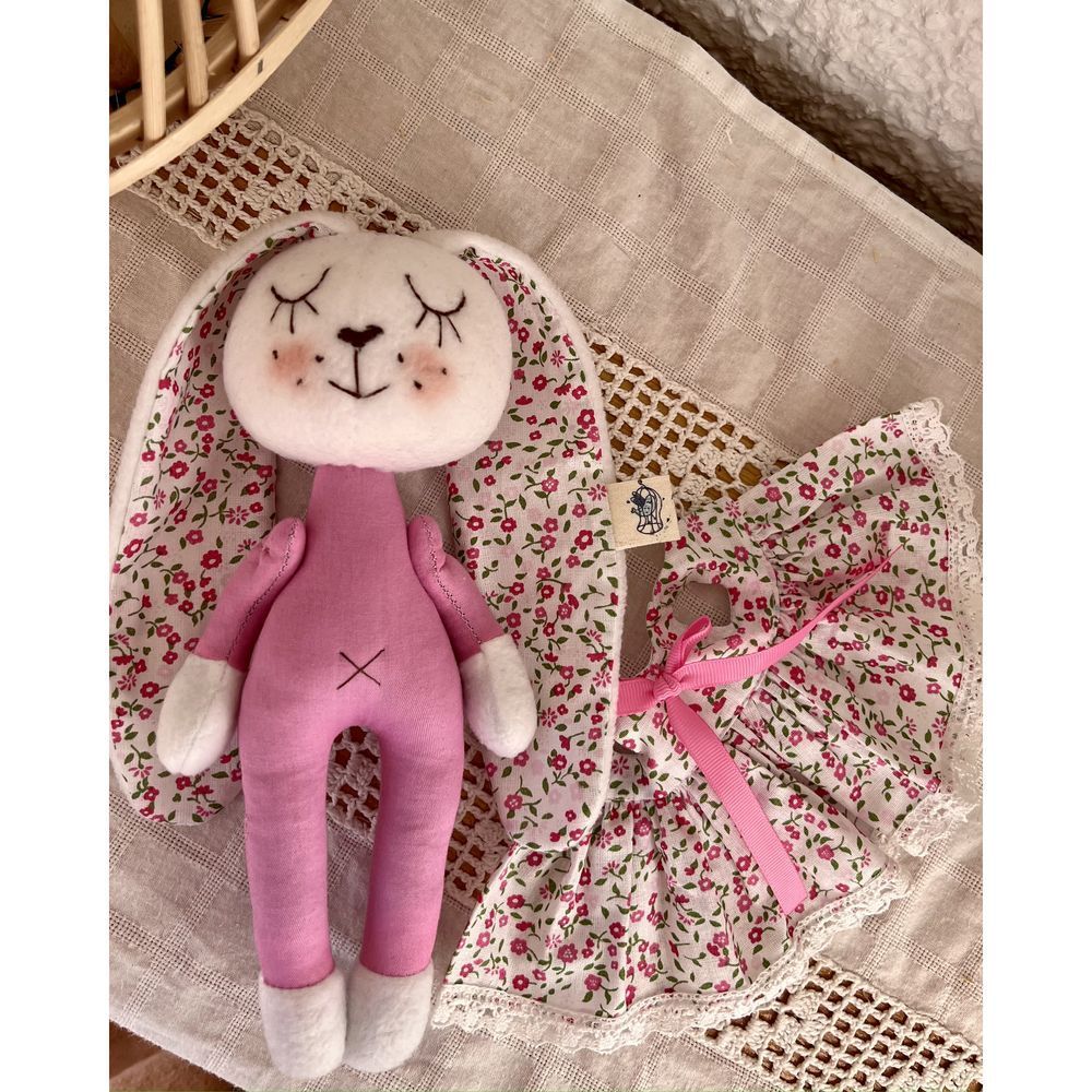 Soft toy Bunny-splash size 22x9 cm 12536-lubava-toy photo