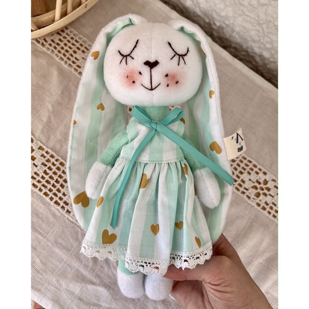 Soft toy Bunny-splash size 22x9 cm 12536-lubava-toy photo