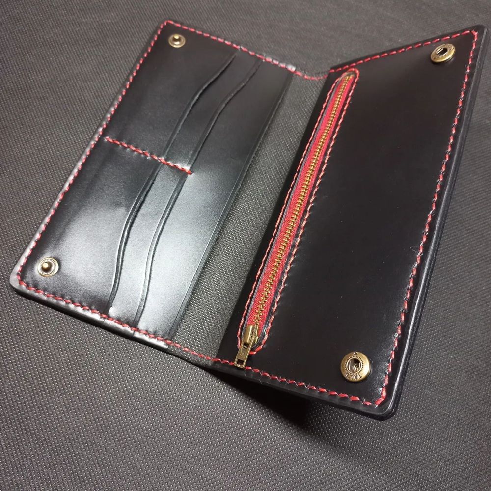 Large leather wallet "Kozak" 12098-yb-leather photo