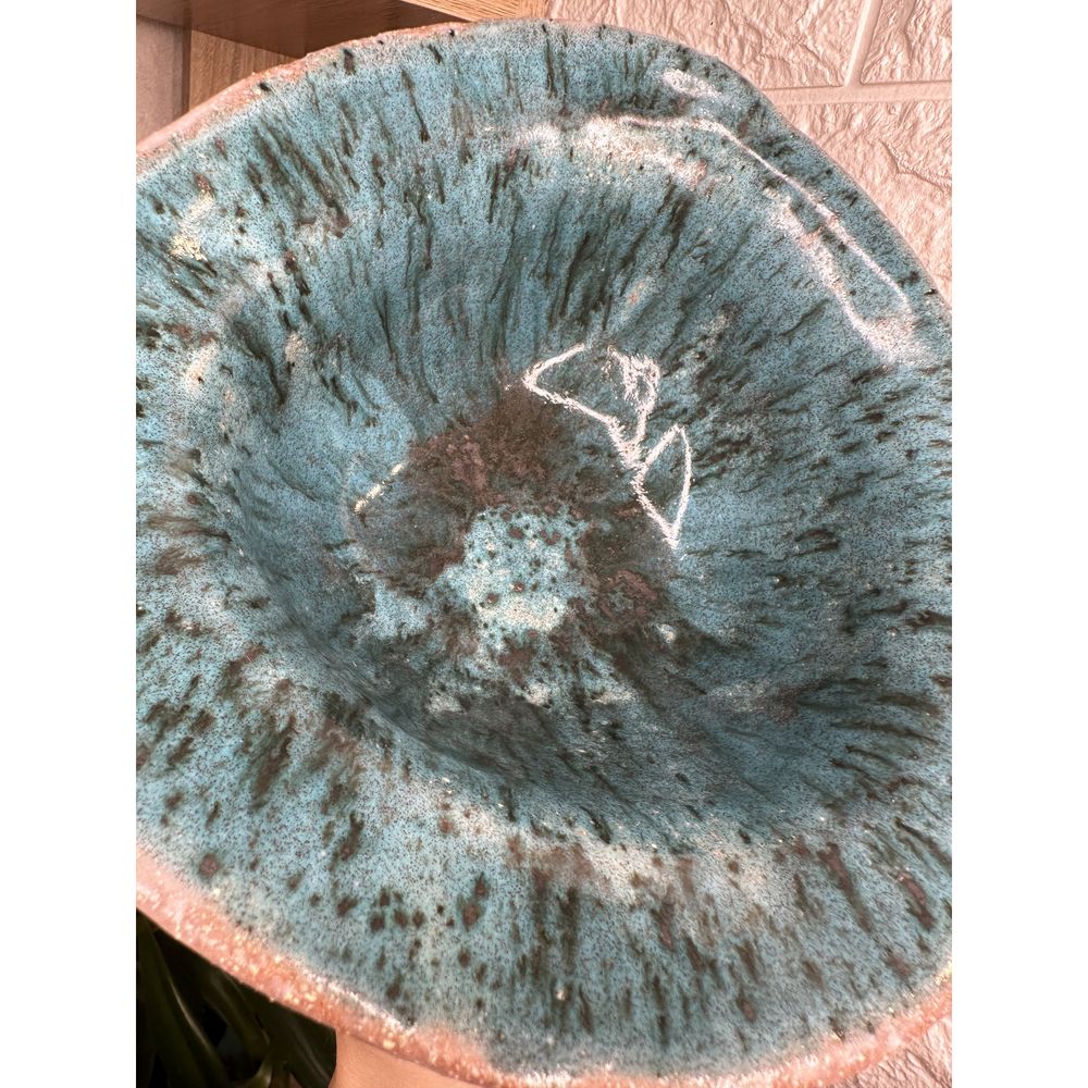Laguna deep ceramic plate KAPSI, handmade 13222-kapsi photo