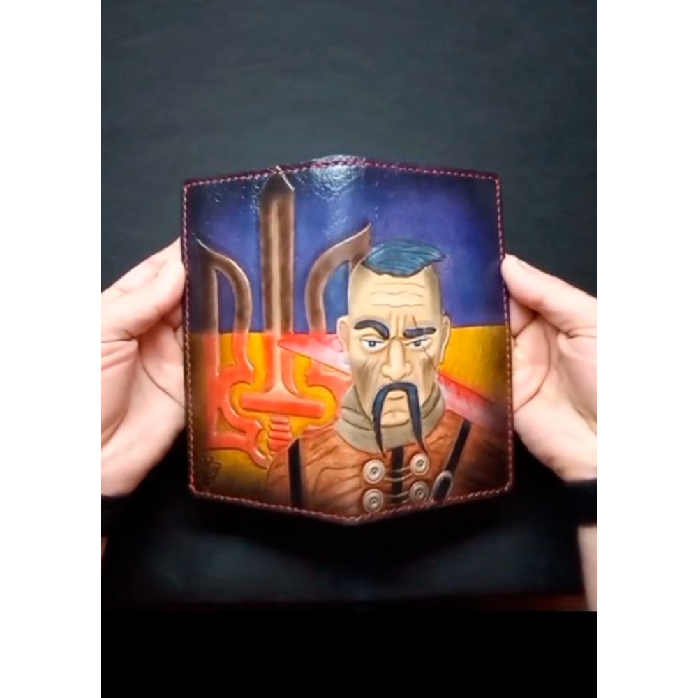 Шкіряний гаманець великий "Козак" 12098-yb-leather фото