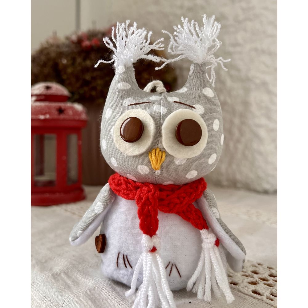 Soft toy Owl, size 13x7 cm 12537-lubava-toy photo