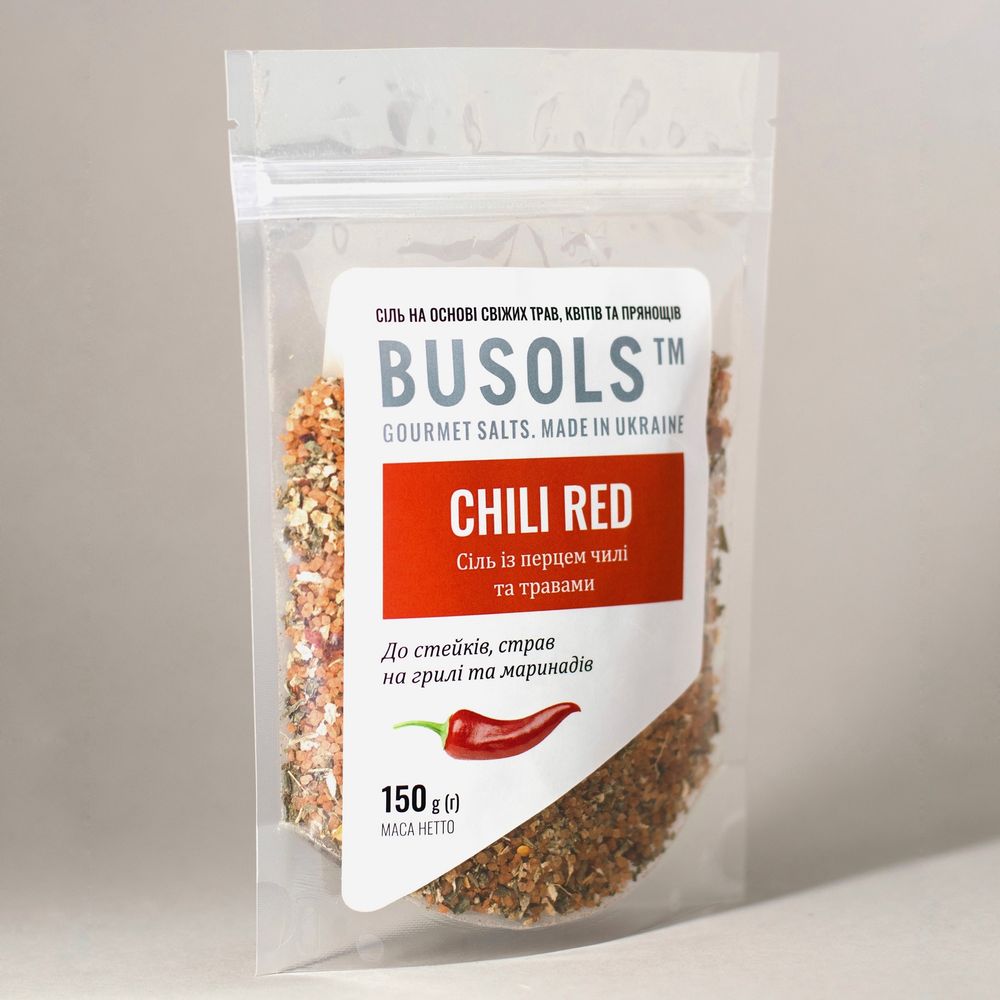 Сіль з перцем чилі та травами "Chili Red" Busols, 150 г 19978-busols фото