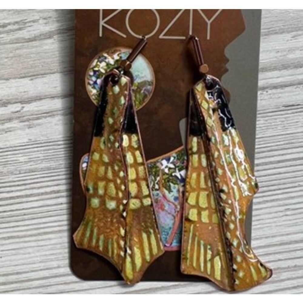 Сережки «Золотий орел», Серія Скіфія, 7 см, Емалі Козій + Кентавріда 15146-emali-kozii фото