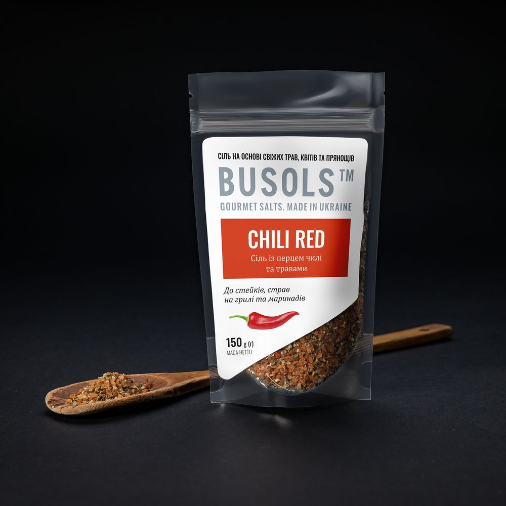 Сіль з перцем чилі та травами "Chili Red" Busols, 150 г 19978-busols фото