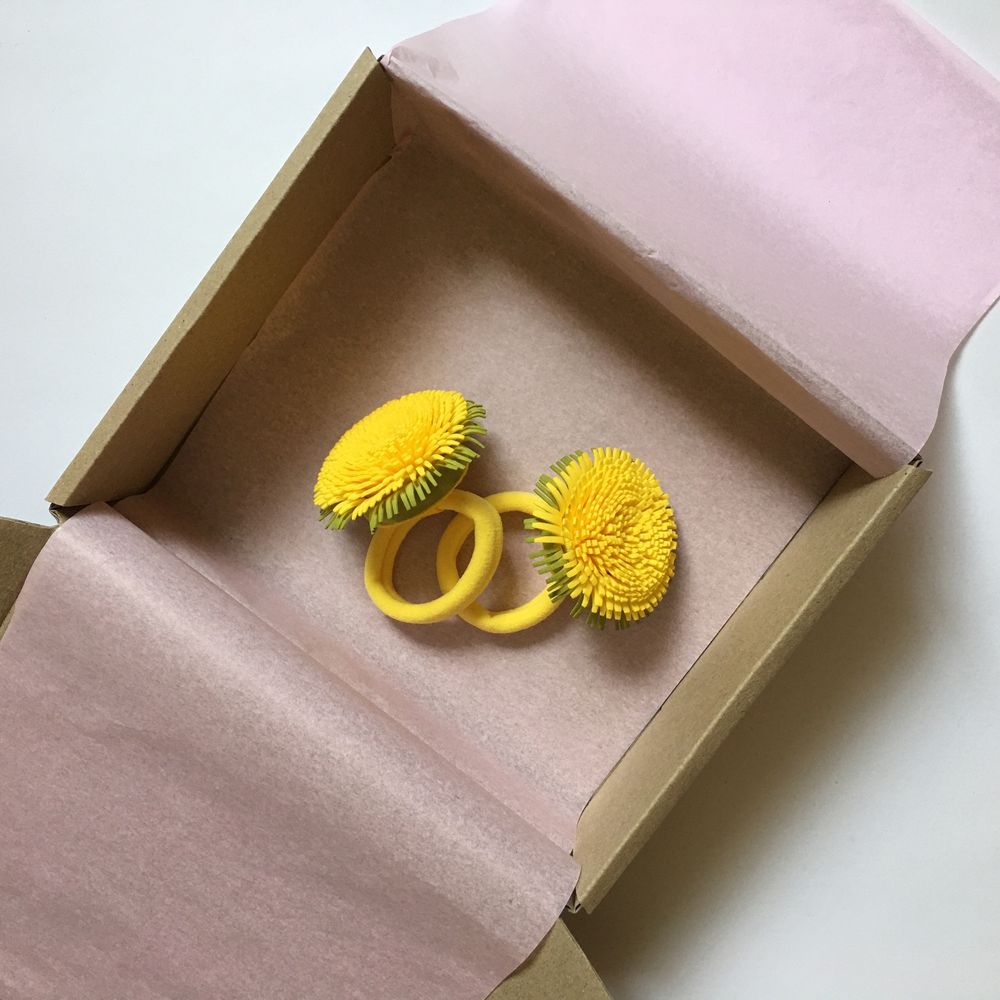 Scrunchy "Dandelion", color Yellow 11342-yellow-mimiami photo