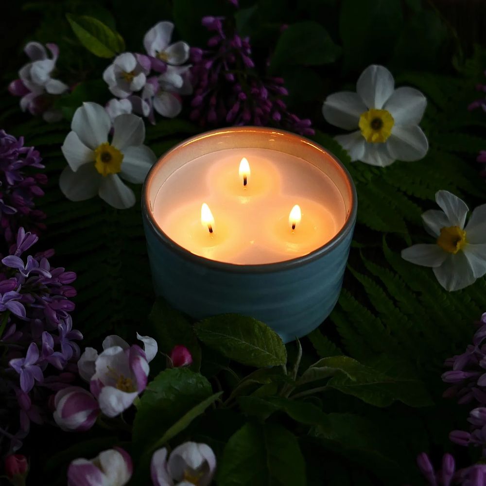 Herbalcraft 3-wick, 3-legged candle (unscented). Herbalcraft 14285-herbalcraft photo