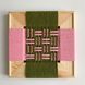 Pali panel, color khaki and pink, size 20x20 cm "Other Knots" 19311-other-knots photo 1