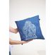 Decorative pillowcase blue "Angel" linen, 40x40 cm 11917-zerno photo 1