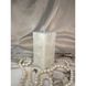 Square candles, color «Pearl», size 5,6x5,6x6 cm Vintage 17311-pearl-vintage photo 1