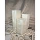 Square candles, color «Pearl», size 5,6x5,6x6 cm Vintage 17311-pearl-vintage photo 2