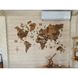 Дерев'яна мапа світу на стіну, колір wallnut, 100х60 см, без підсвітки, в картонній коробці 10072-wallnut-100x60-factura фото
