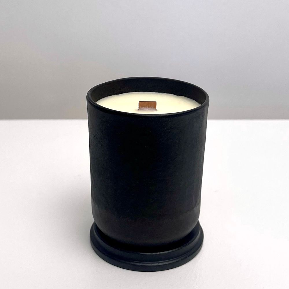 Decorative aroma candle "ZHYTOMYR" (wooden wick) REKAVA 13293-rekava photo