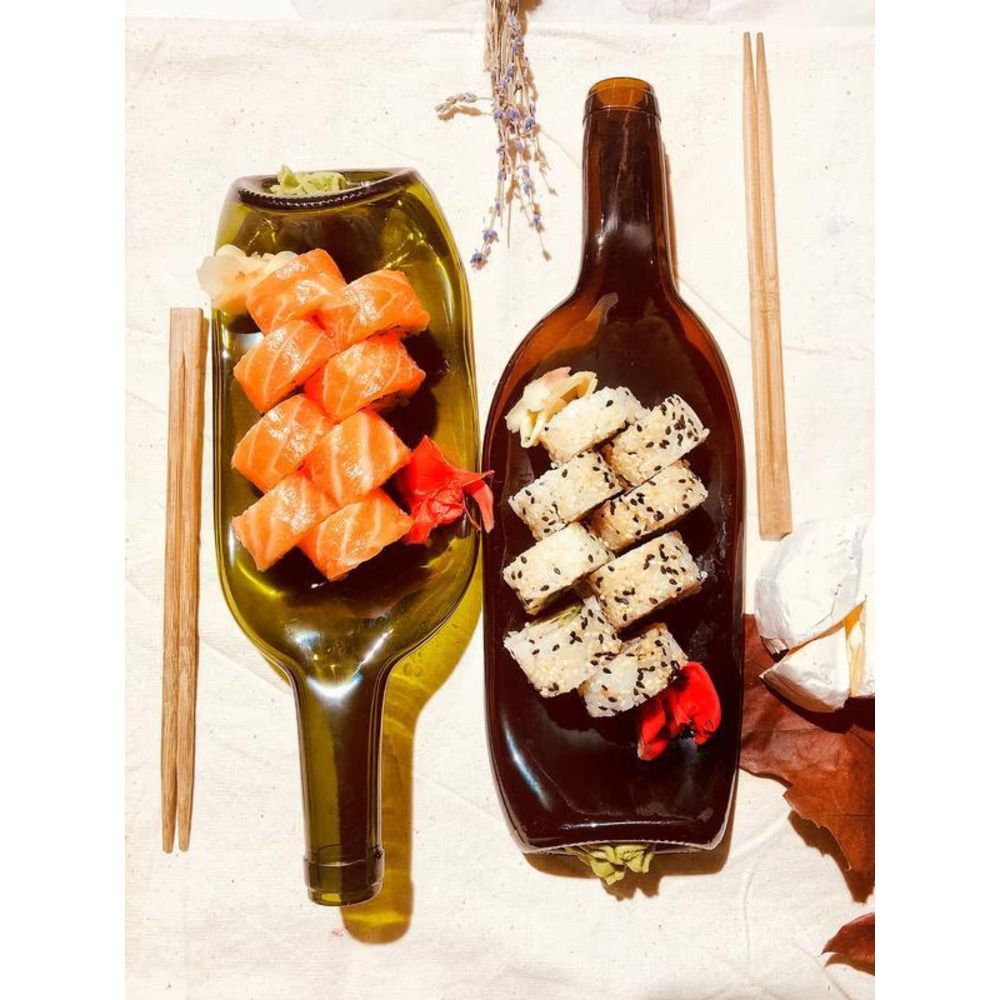 Glass plate bottle for serving sushi Lay Bottle 17274-lay-bottle photo