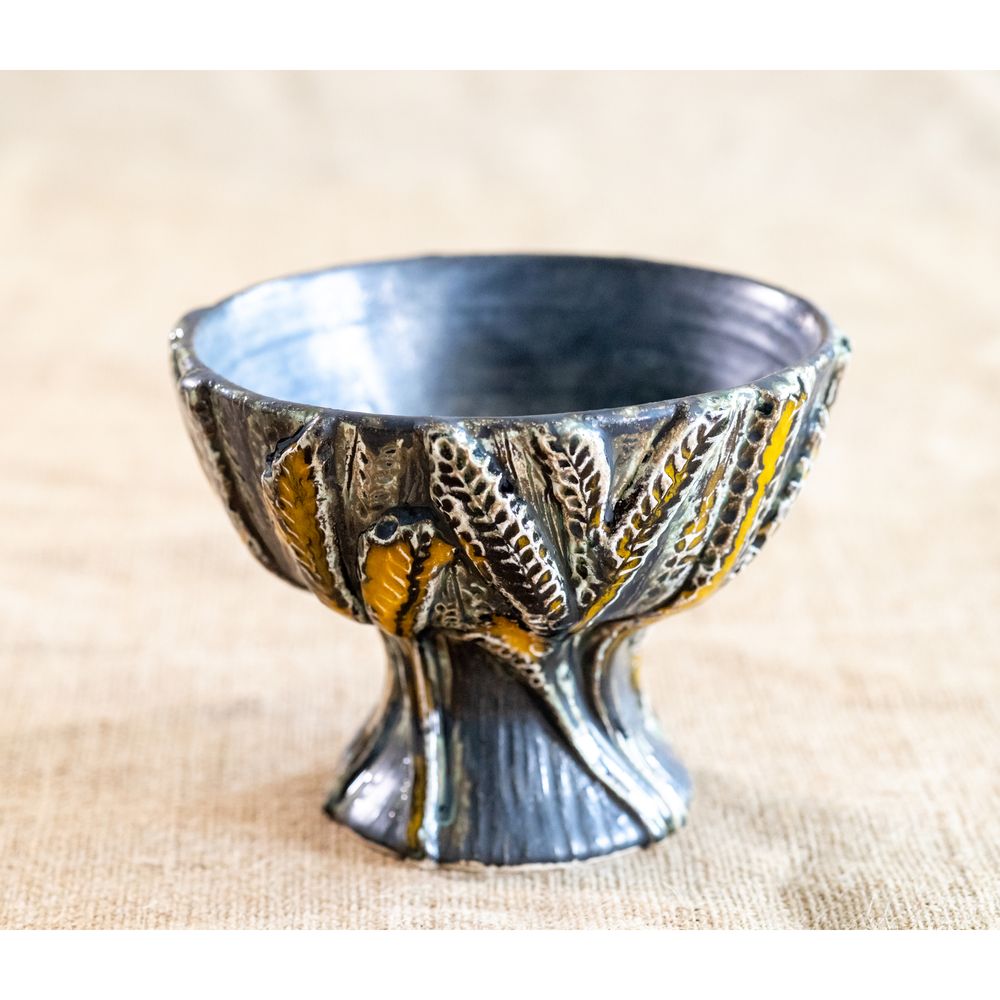Чаша на ніжці широка керамічна, Пшеничне поле, 800 мл Кентавріда + Keramira 14018-keramira фото