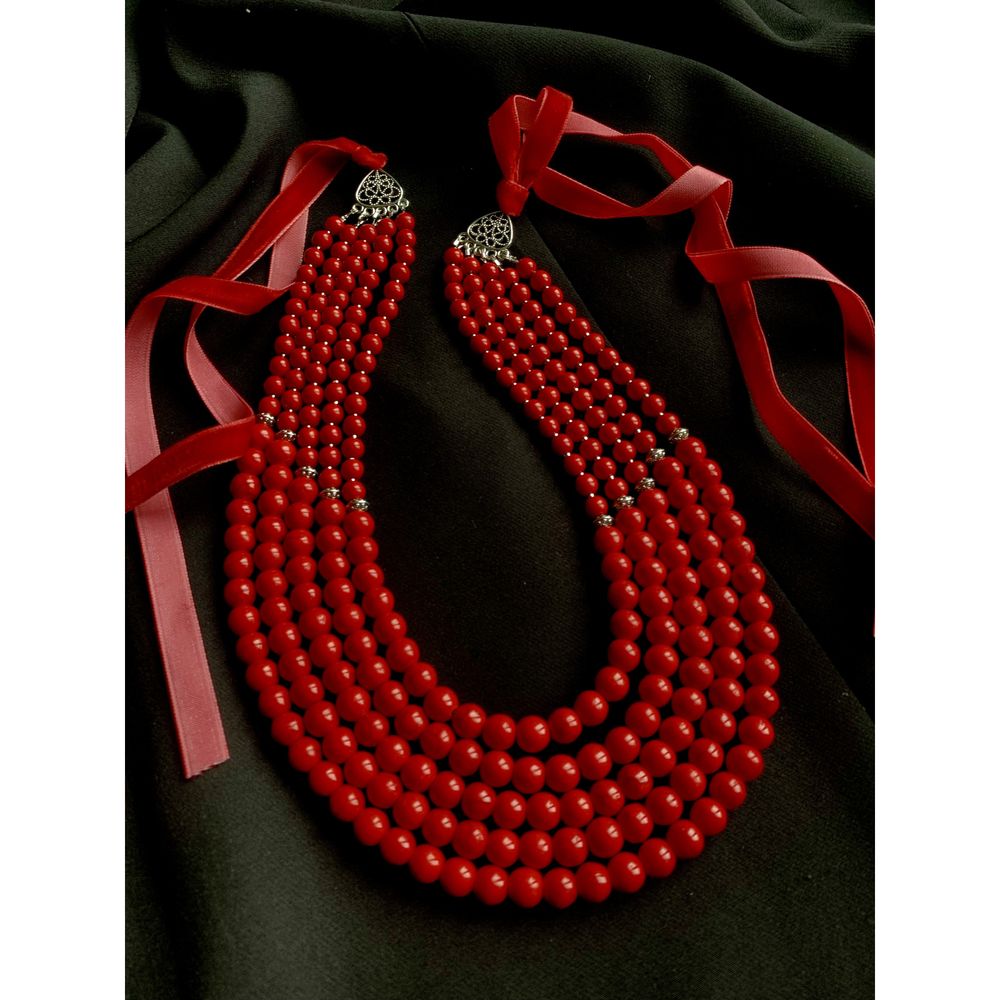 The "Red is Love" necklace with howlite stones 20254-namusto-nadii photo