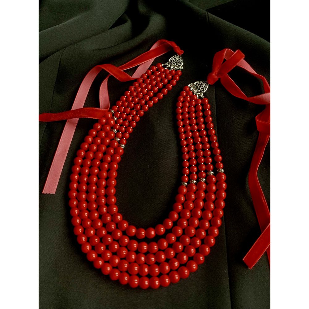 The "Red is Love" necklace with howlite stones 20254-namusto-nadii photo